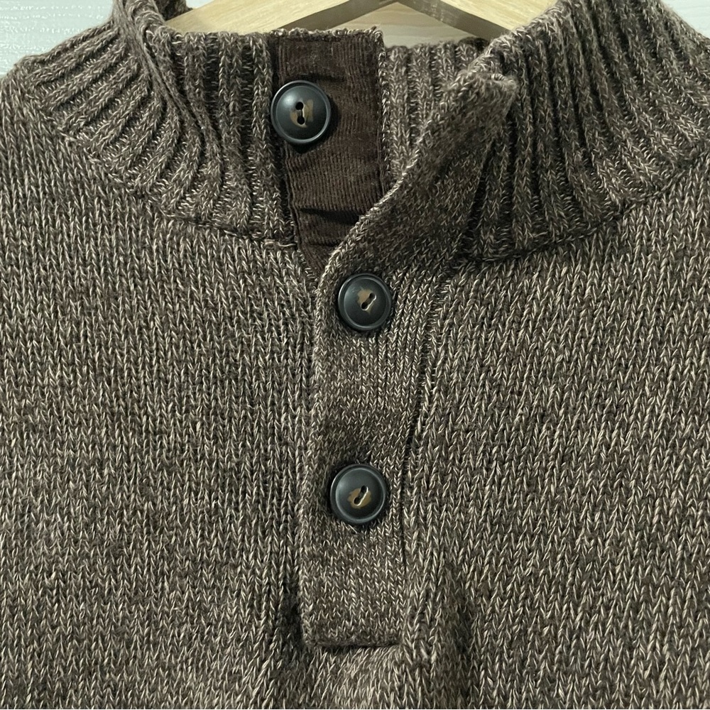 New Chaps Button Up Sweater With Elbow Patches - … - image 4